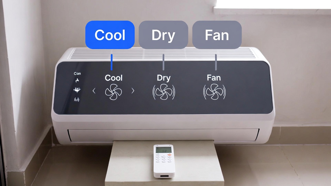 เปิดแอร์โหมดไหนประหยัดไฟและเย็นสบายที่สุด (Cool vs Dry vs Fan)